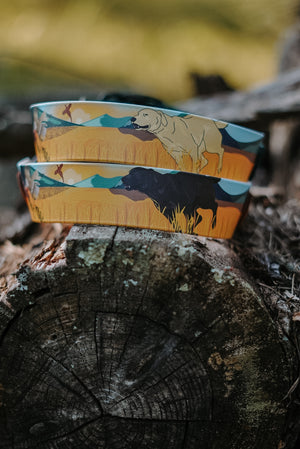 Yellow Lab & Pheasant BioThane® Collar (Green Version)