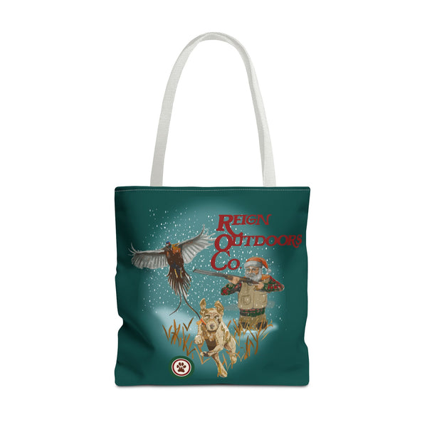 Yellow Lab Shotgun Santa Tote Bag