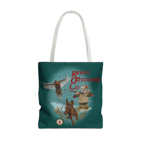 Chocolate Lab Shotgun Santa Tote Bag