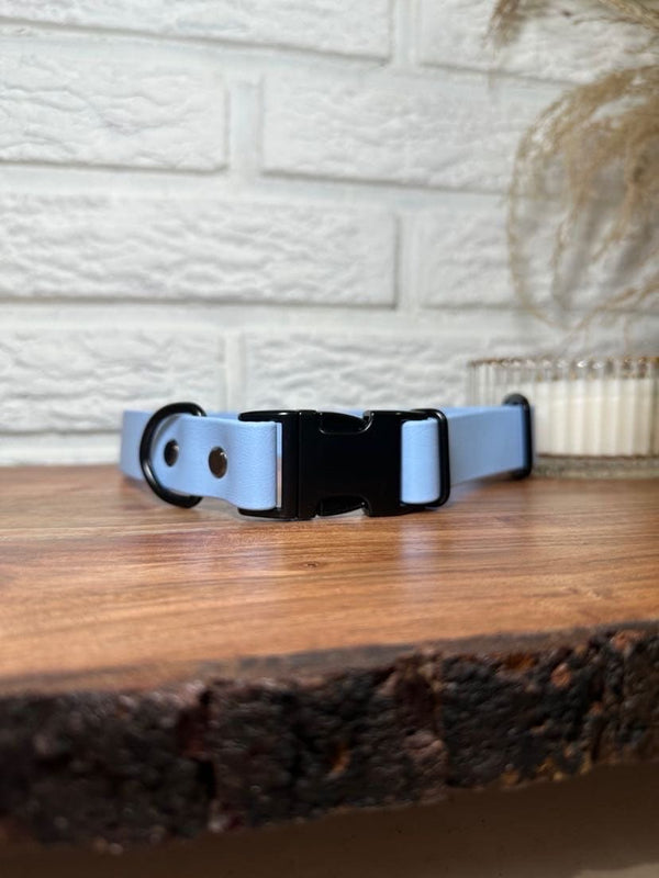 Adjustable 1” BioThane Dog Collar (The Onyx)