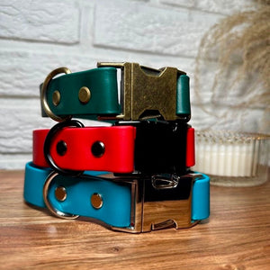 Adjustable 1” BioThane Dog Collar (The Onyx)