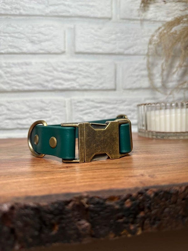 Adjustable 1” BioThane Dog Collar (The Onyx)